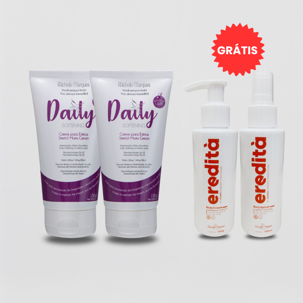 Combo de 2 Daily tratamento + Kit Body Splash e Body Cream de presente