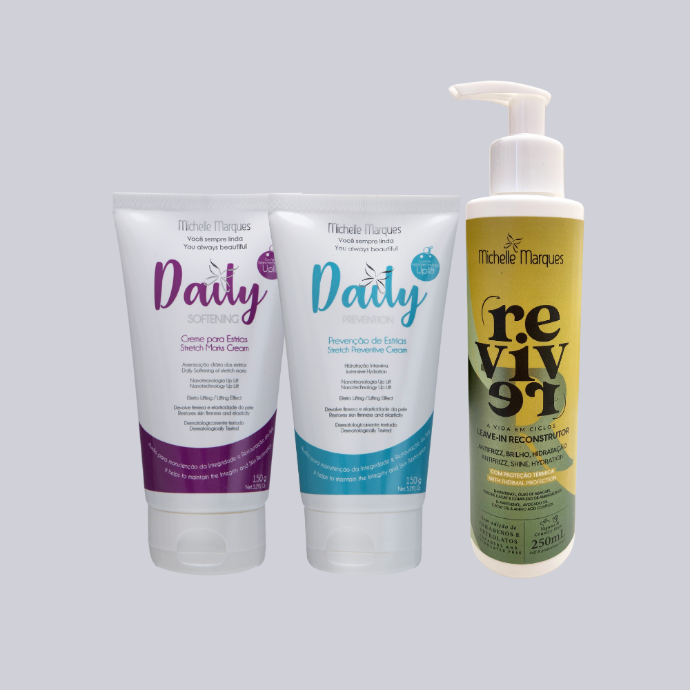 Kit Daily Tratamento + Prevenção + Leave-In Reconstrutor