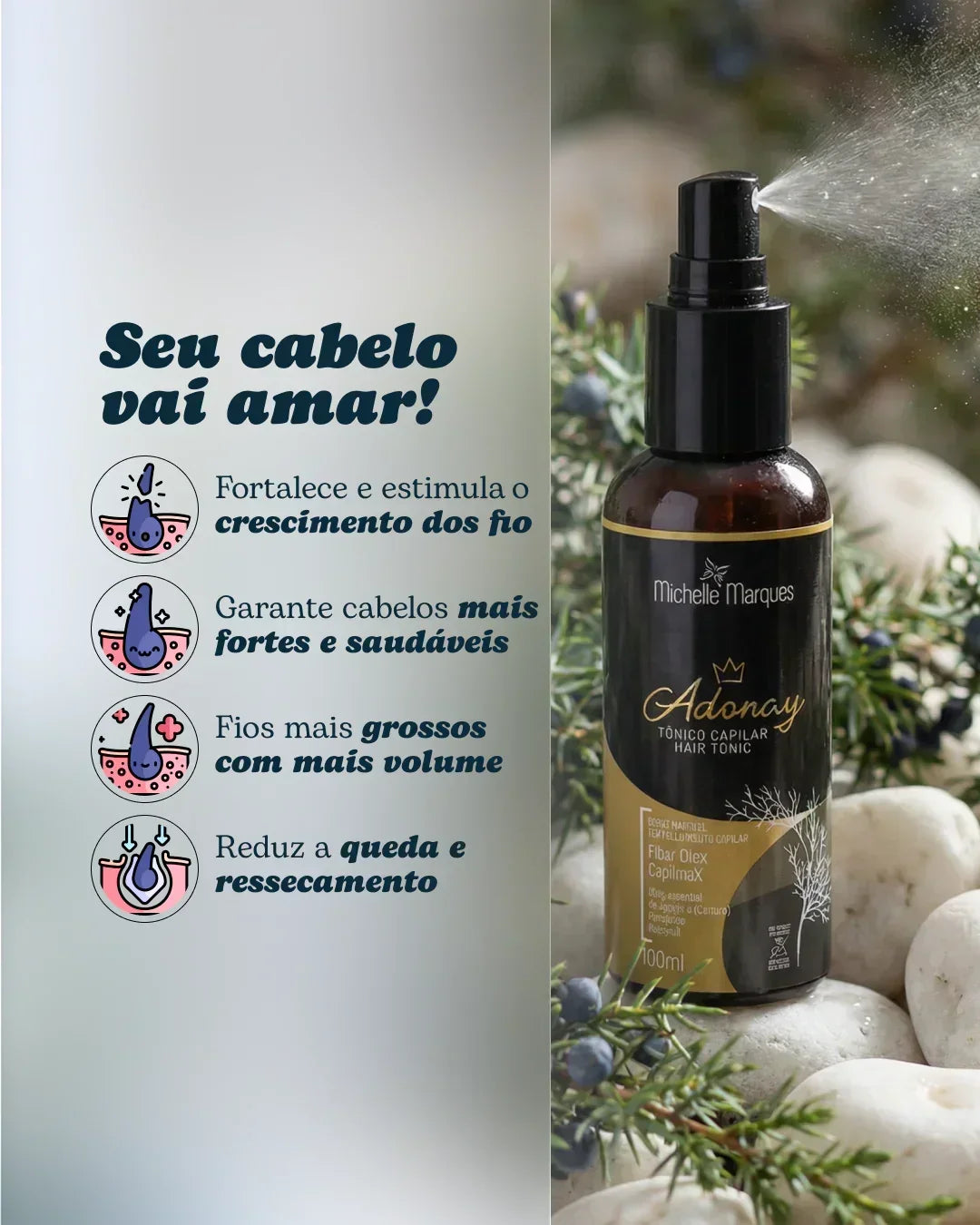 Combo de 2 Adonay Tônico Capilar