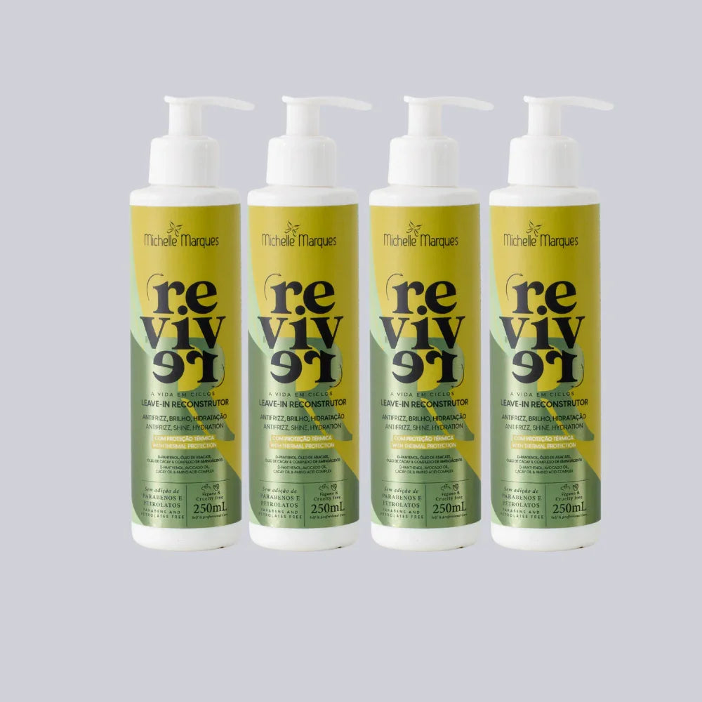 Combo de 4 Leave-In Reconstrutor Capilar Reviver